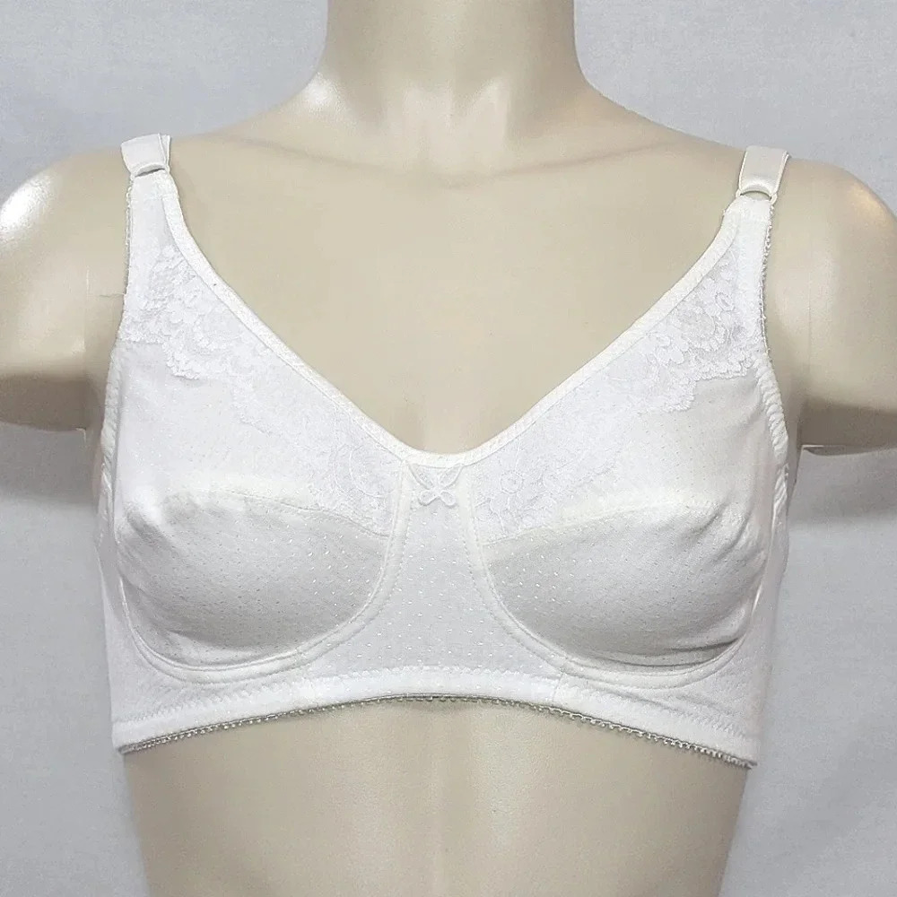 Naturalwear W140 140 Cotton Wire Free Mastectomy Bra 34B White  Gently Pre-owned